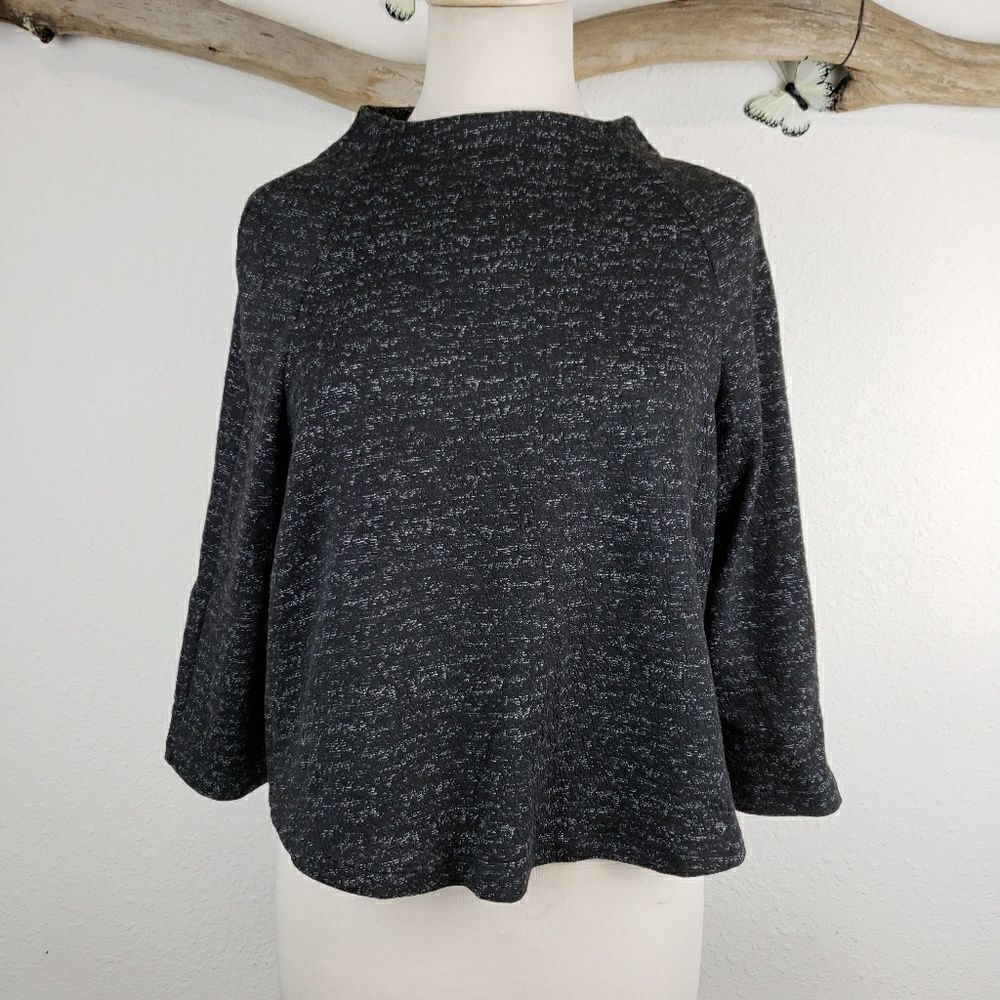 Who what wear charcoal high neck cropped tunic